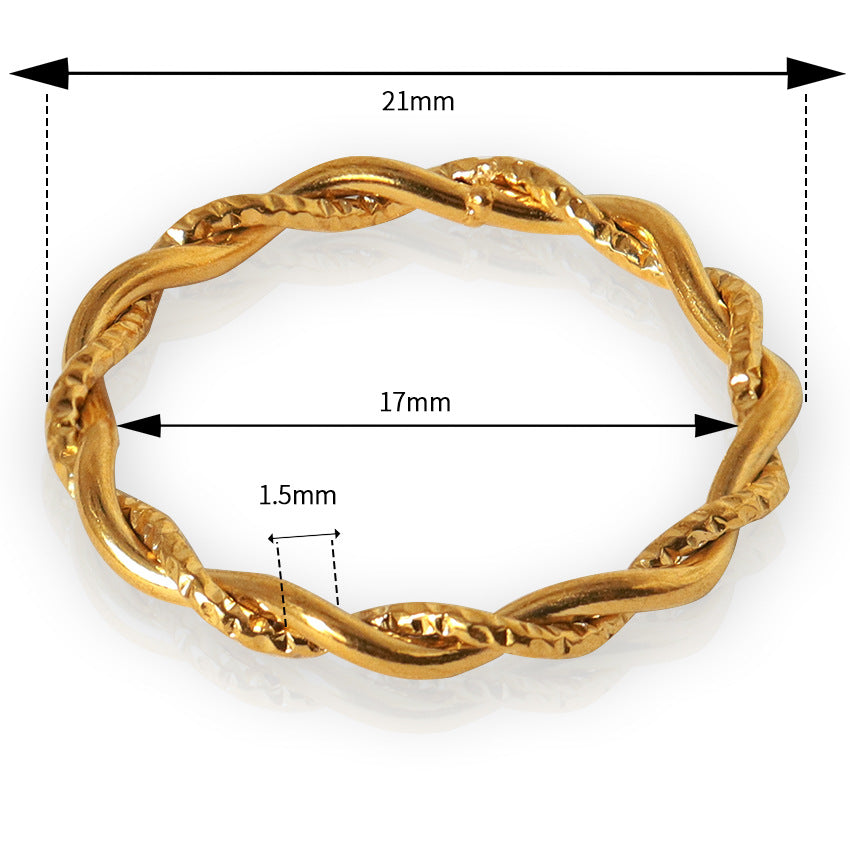 Wholesale 18K Gold Bow Ring Cross Ring